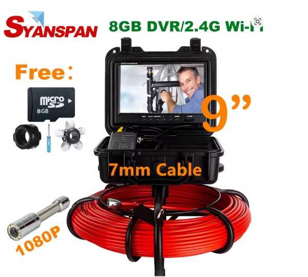 Kamera inspekcyjna do rur 10-100M 1080P kabel 7mm